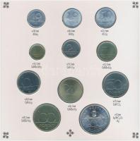 1993. 10f-200Ft (11xklf) forgalmi sor dísztokban, több lapos verzió, benne 200Ft Ag "MNB" ...