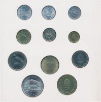 1993. 10f-200Ft (11xklf) forgalmi sor dísztokban, több lapos verzió, benne 200Ft Ag "MNB" ...