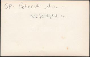 cca 1910 Bp., a Peterdi utca -- Nefelejcs utca sarka, 1920-as évekbeli előhívás, hátulján feliratozv...