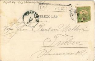 1903 Liptószentmiklós, Liptovsky Mikulas; utcaképek, bazár. Kiadja Özv. Neufeld Netti / streets, sho...