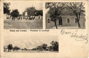 Lovász, Daljski Lovas (Dálya, Dalj); Hősi emlék, községháza. A. Weiser kiadása / heroes' monument, town hall (EK)