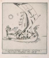 1966-1983 Vegyes ex libris tétel, magyar grafikusok munkái, 17 db. Különféle nyomótechnikákkal, 20x1...