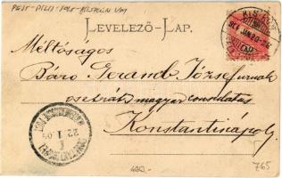 1904 Kiskunfélegyháza, Kunfélegyháza; Kossuth utca, templom, volt kommendáns hivatal, Braun J. kiadá...