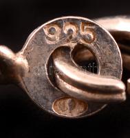 Ezüst (Ag.) nyaklánc drágaköves medállal, jelzett, bruttó: 32 g