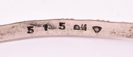 Ezüst (Ag.) karkötő, jelzett, nettó:4,3 g, 7×7,5 cm