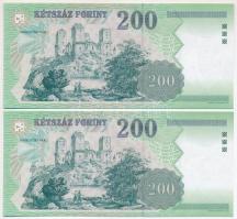 2007. 200Ft "FC" (2x) sorszámkövetők T:I