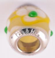 Muránói üveges ezüst (Ag.) charm, jelzett, összesen: 3 db