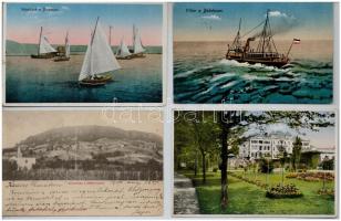 127 db RÉGI és MODERN  magyar városképes lap a Balatonról / 127 pre-1945 and modern Hungarian town-v...