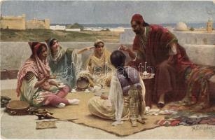 61 db RÉGI művész motívumlap / 61 pre-1945 art motive postcards