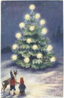 45 db RÉGI üdvözlő képeslap; dombornyomott és litho lapok, sok karácsony / 45 pre-1945 greeting post...