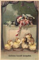 45 db RÉGI üdvözlő képeslap; dombornyomott és litho lapok, sok karácsony / 45 pre-1945 greeting post...