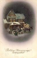 45 db RÉGI üdvözlő képeslap; dombornyomott és litho lapok, sok karácsony / 45 pre-1945 greeting post...