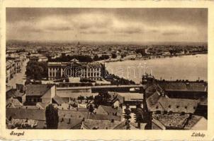 2 db magyar képeslap; Szeged 1944-ből és modern Olaszliszka / 2 Hungarian town-view postcards, Szege...