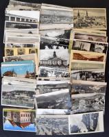 Kb. 100 db VEGYES magyar városképes lap az 1940-es és 1950-es évekből / Cca. 100 mixed Hungarian town-view postcards from the 1940s and 1950s