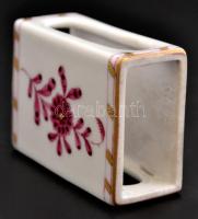 Régi Herendi gyufatartó Apponyi mintás. 6x4,5 cm. Kézzel festett, jelzett, hibátlan