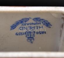 Régi Herendi gyufatartó Apponyi mintás. 6x4,5 cm. Kézzel festett, jelzett, hibátlan