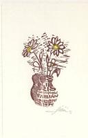 1975 A kisgrafika Barátok Köre egri csoportjának ex-libriseket tartalmazó füzete (100 sorszámozott p...