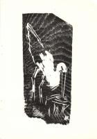 1973 Andruskó Károly (1917-) Harc a létért - 11 metszetet tartalmazó füzet 15x22cm