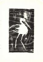 1973 Andruskó Károly (1917-) Harc a létért - 11 metszetet tartalmazó füzet 15x22cm