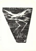 1973 Andruskó Károly (1917-) Harc a létért - 11 metszetet tartalmazó füzet 15x22cm