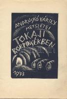 Andruskó Károly (1917-) Tokaji borpincékben - 20 metszetet tartalmazó füzet a művész saját kezű dedeikálásával 15x22cm