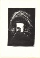 Andruskó Károly (1917-) Tokaji borpincékben - 20 metszetet tartalmazó füzet a művész saját kezű dede...