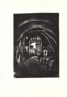 Andruskó Károly (1917-) Tokaji borpincékben - 20 metszetet tartalmazó füzet a művész saját kezű dede...
