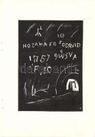 Andruskó Károly (1917-) Tokaji borpincékben - 20 metszetet tartalmazó füzet a művész saját kezű dede...