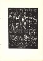 1973 Andruskó Károly (1917-)Ozora - 16 metszetet tartalmazó füzet 15x22cm