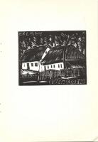 1973 Andruskó Károly (1917-)Ozora - 16 metszetet tartalmazó füzet 15x22cm