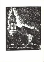 Andruskó Károly (1917-)Bács-Kiskun-megyei műemlék épületek - 24 metszetet tartalmazó füzet 15x22cm