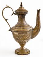 Kis alpakka készlet, kiöntővel, csészékkel, tálkával, 5 db