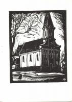 Andruskó Károly (1917-)Bács-Kiskun-megyei műemlék épületek - 24 metszetet tartalmazó füzet 15x22cm