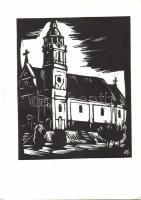 Andruskó Károly (1917-)Bács-Kiskun-megyei műemlék épületek - 24 metszetet tartalmazó füzet 15x22cm