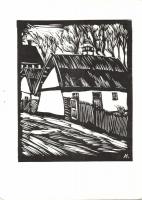 Andruskó Károly (1917-)Bács-Kiskun-megyei műemlék épületek - 24 metszetet tartalmazó füzet 15x22cm