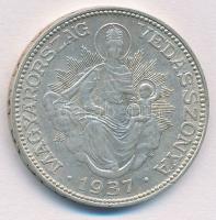 1937. 2P Ag "Madonna" T:2,2- Adamo P7