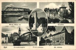 Győr és Pannonhalma - 11 db régi képeslap vegyes minőségben / 11 pre-1945 postcards in mixed conditi...