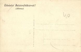 Balatonföldvár, Vasútállomás, hölgy babakocsival. photo