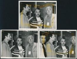 cca 1980 Papp László (1926-2003) olimpiai bajnok ökölvívó-, ökölvívó edző 5 db fotója, 9x12 cm