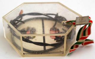 Vasfüggöny darab osztrák, magyar címmerrel plombálva. 10 cm