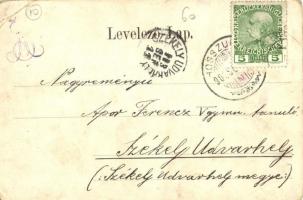 1903 Hosszúfalu, Satulung (Négyfalu, Sacele);  Román Ortodox templom, Román iskola, Radu G. Aldia üz...