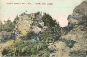 1915 Maroshévíz, Toplita; Bánffy fürdői vízesés. Kiadja Walter Ede / waterfall (EK)