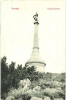 1919 Brassó, Kronstadt, Brasov; Árpád milleniumi emlékszobor. Brassói Lapok kiadása / Millenium monument, statue