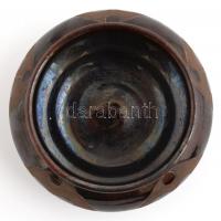 Badár Balázs (1855-1938): Tálka. mázas kerámia. Jelzett. d: 10 cm
