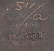 Badár Balázs (1855-1938): Tálka. mázas kerámia. Jelzett. d: 10 cm