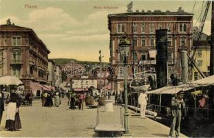 1909 Fiume, Rijeka; Molo Adamich, Dentista, Cafe / pier with steamers, dentistry, cafe shop