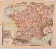 1915 Kriegsatlas, I. Világháborús háborús atlasz + egy korabeli osztrák-olasz határt ábrázoló térkép