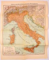 1915 Kriegsatlas, I. Világháborús háborús atlasz + egy korabeli osztrák-olasz határt ábrázoló térkép