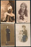 cca 1930-1940 Vegyes fotó tétel: portrék, családi képek, stb., 20 db fotólap, 9×14 cm