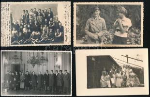 cca 1930-1940 Vegyes fotó tétel: portrék, családi képek, stb., 20 db fotólap, 9×14 cm